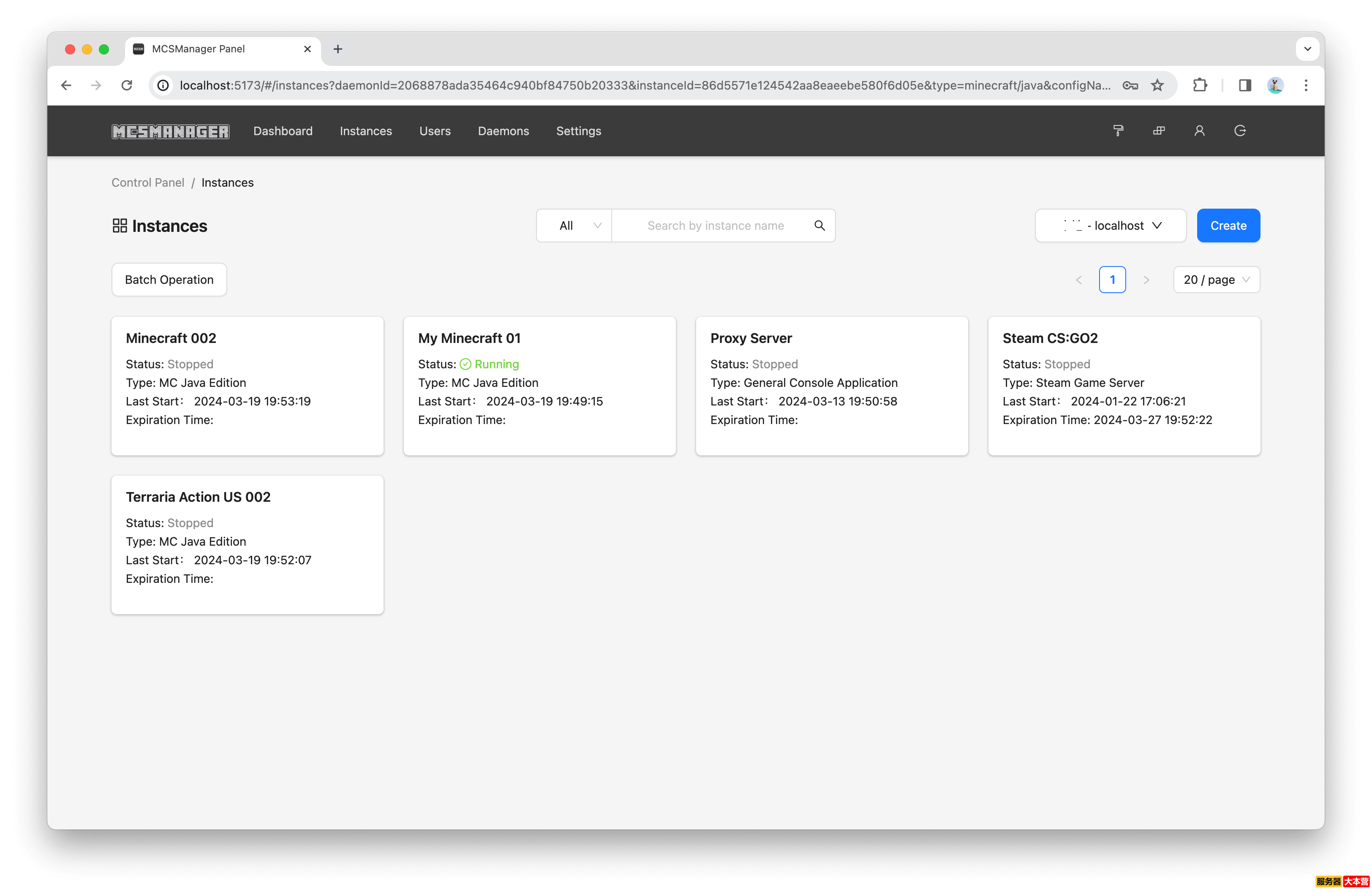 我的世界mcsm面板搭建